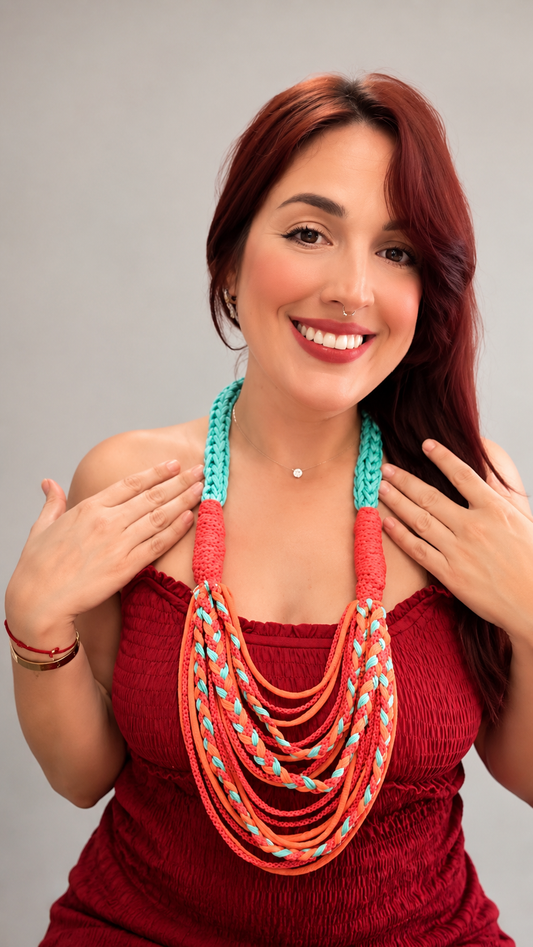 Minty Orange Necklace