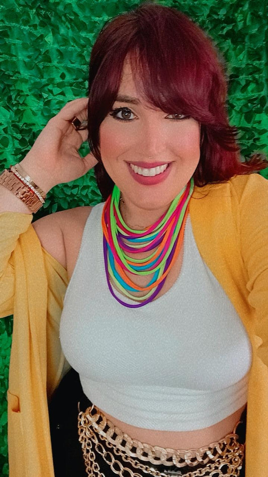 Multi color short layers Necklace