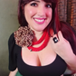 Animal print and red Necklace