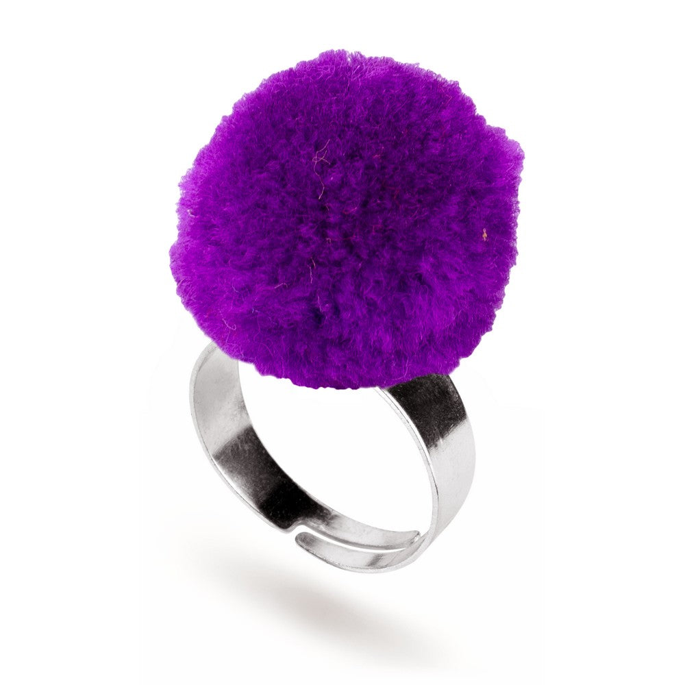 Solid color pompom rings