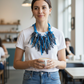 Denim Flecos Multi Necklace