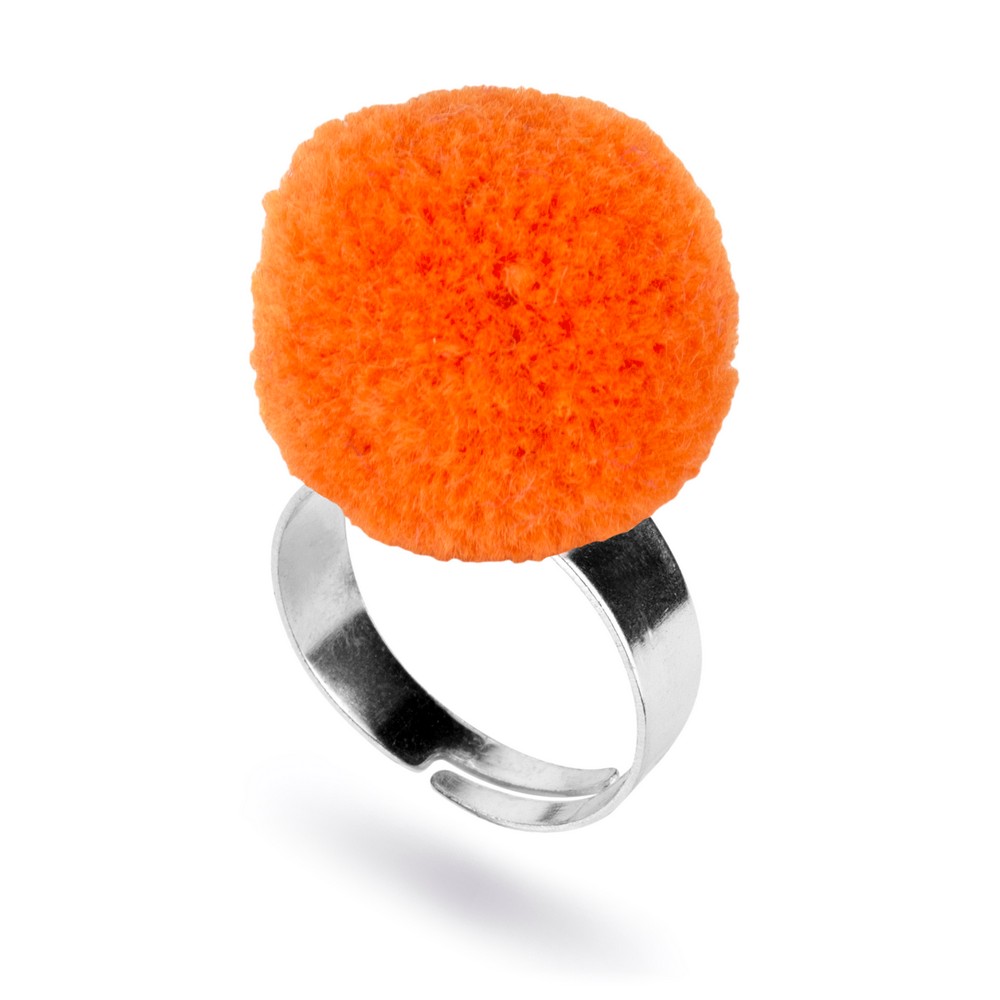 Solid color pompom rings