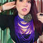 Metallic Purple layers Necklace