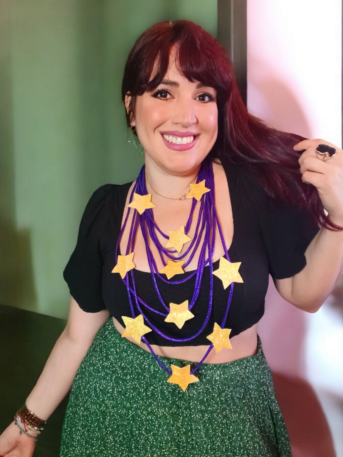 Purple Multi stars Necklace