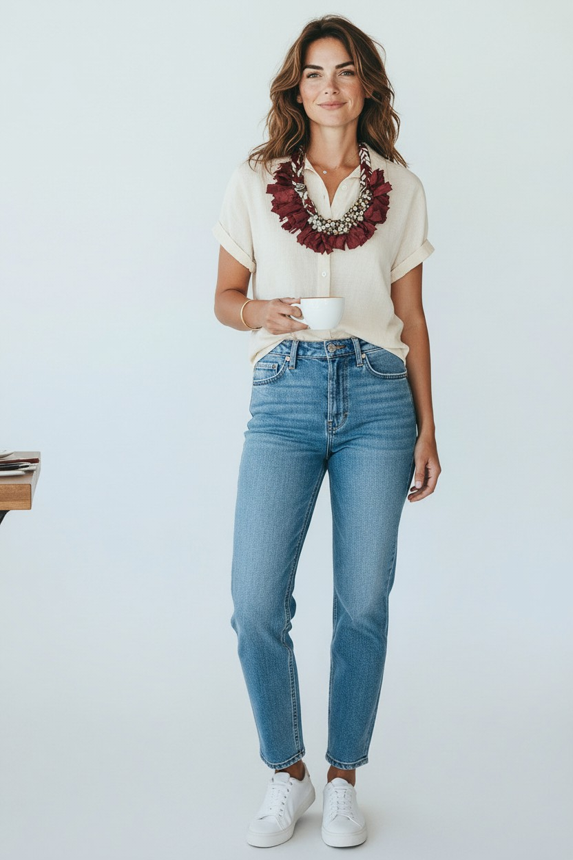 Romantic Animal Print Wine Necklace