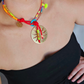 Boho Red Sun Choker Necklace