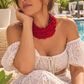 Red knots 3 ways Necklace