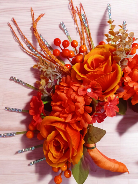 Orange Flowers Crown