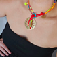 Boho Red Sun Choker Necklace