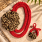 Animal print and red Necklace