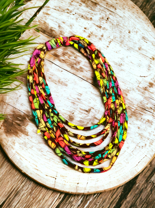 Neon colors short layers Necklaces