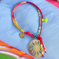 Boho Red Sun Choker Necklace