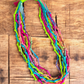 Rainbow knots 3 ways Necklace