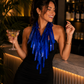 Long and Bulky Glam Fringes Necklace