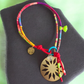 Boho Red Sun Choker Necklace