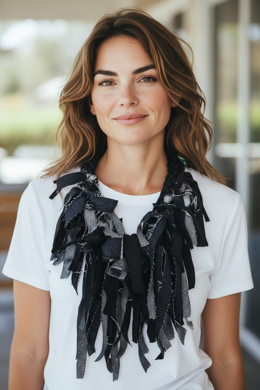 Denim Flecos Multi Necklace