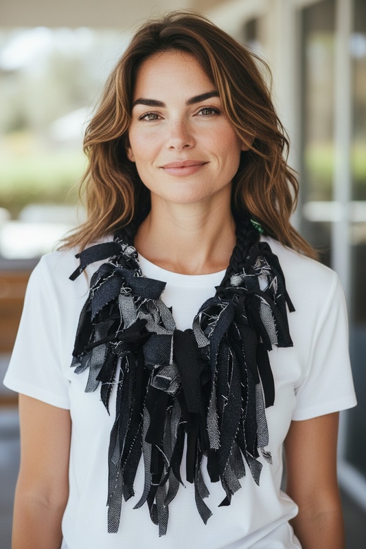 Denim Flecos Multi Necklace