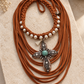 Fall Pearls Cross Necklace
