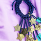 Funky stars blue necklace