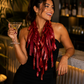 Long and Bulky Glam Fringes Necklace