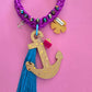Anchor Purple Necklace