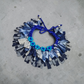 Denim Blue Flowers Necklace