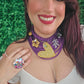 Corazon Dorado y Violeta Necklace