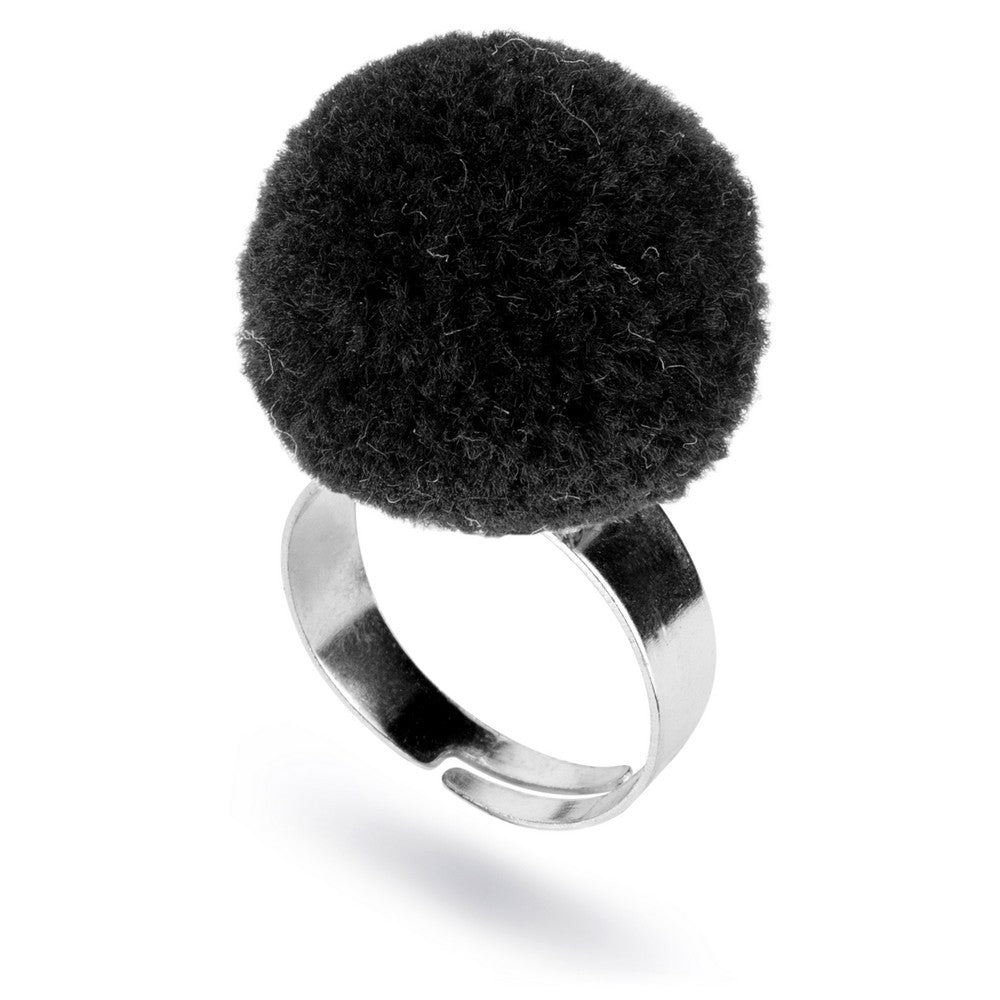 Solid color pompom rings