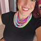 Rainbow short layers necklace