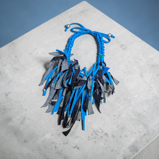 Denim Flecos Necklace
