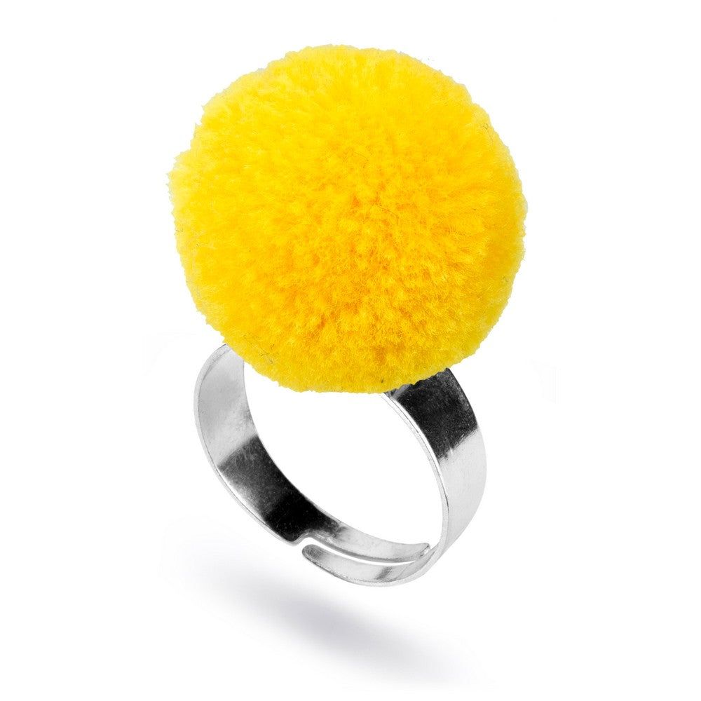 Solid color pompom rings