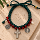 Fall Medals Green Choker Necklace