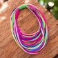 Rainbow short layers necklace