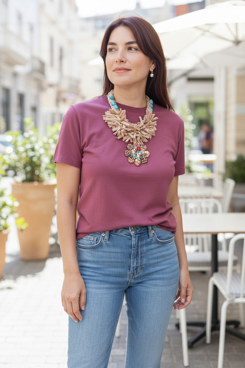 Boho Nude Turquoises Necklace