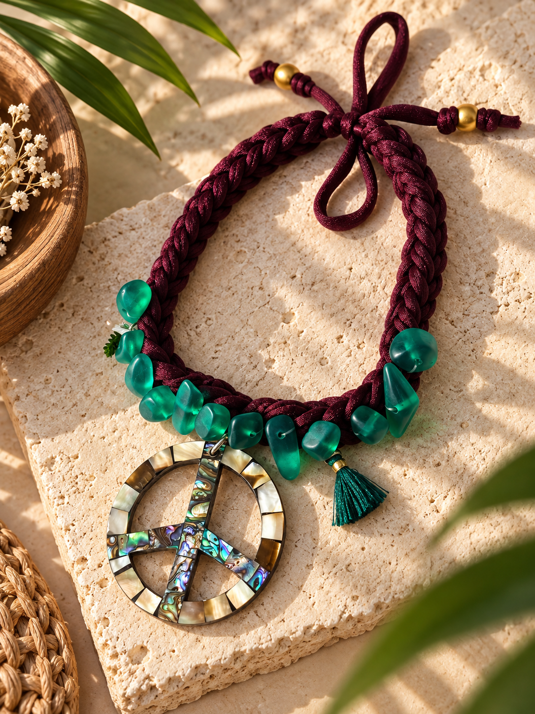 Merlot Peace Choker Necklace
