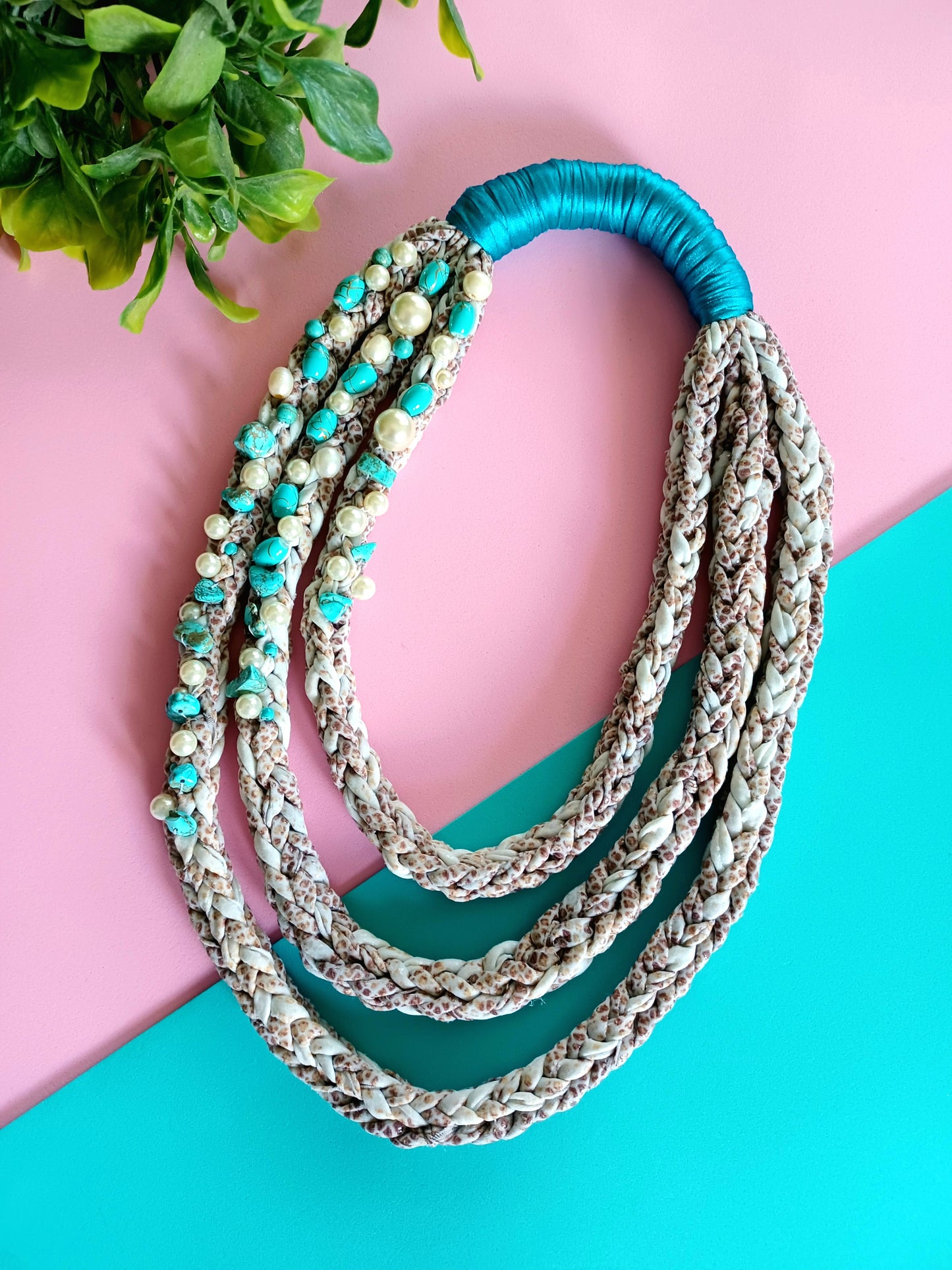 Pearls and turquoise Necklace