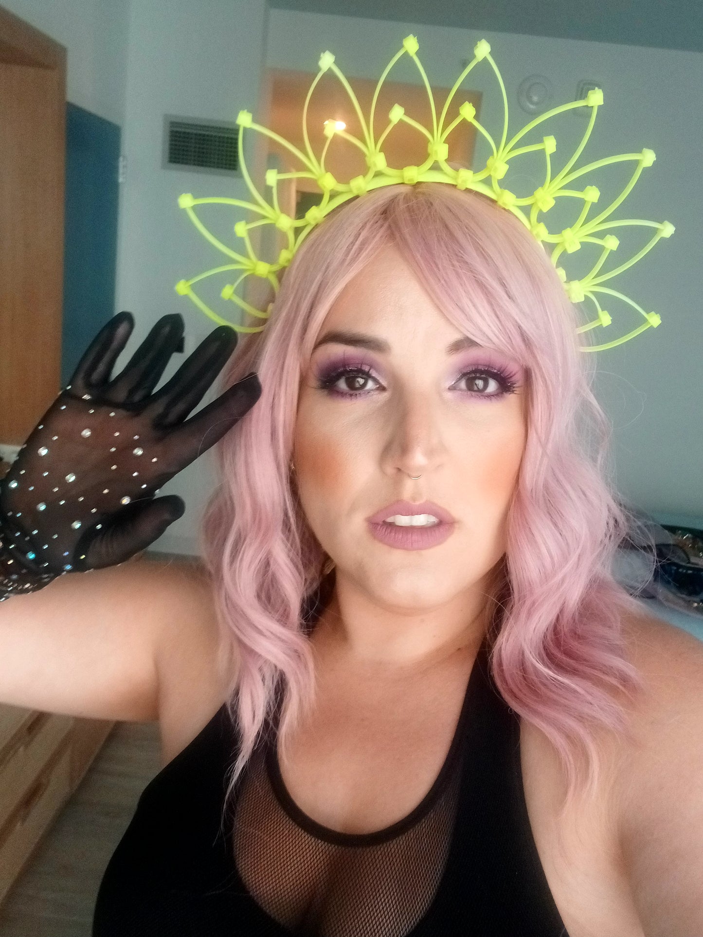 Yellow Neon Princess Crown