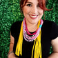 Fire and pink Necklace