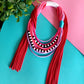 Fire and pink Necklace