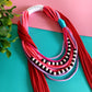 Fire and pink Necklace