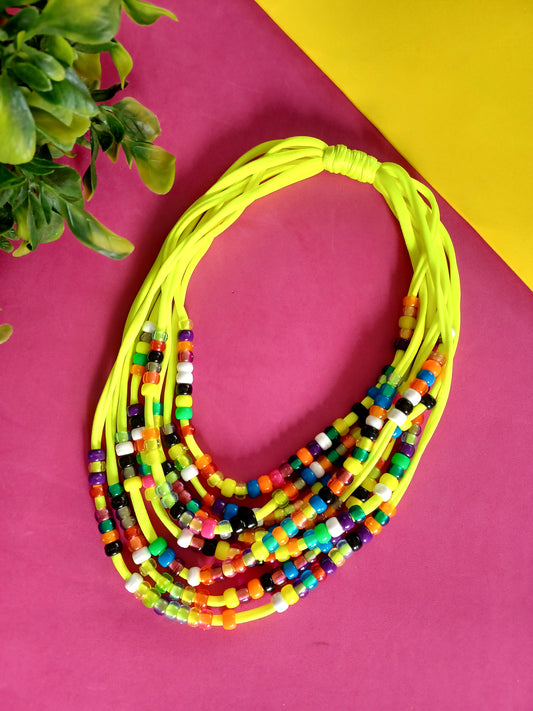 Yellow & Candy Fun Necklace