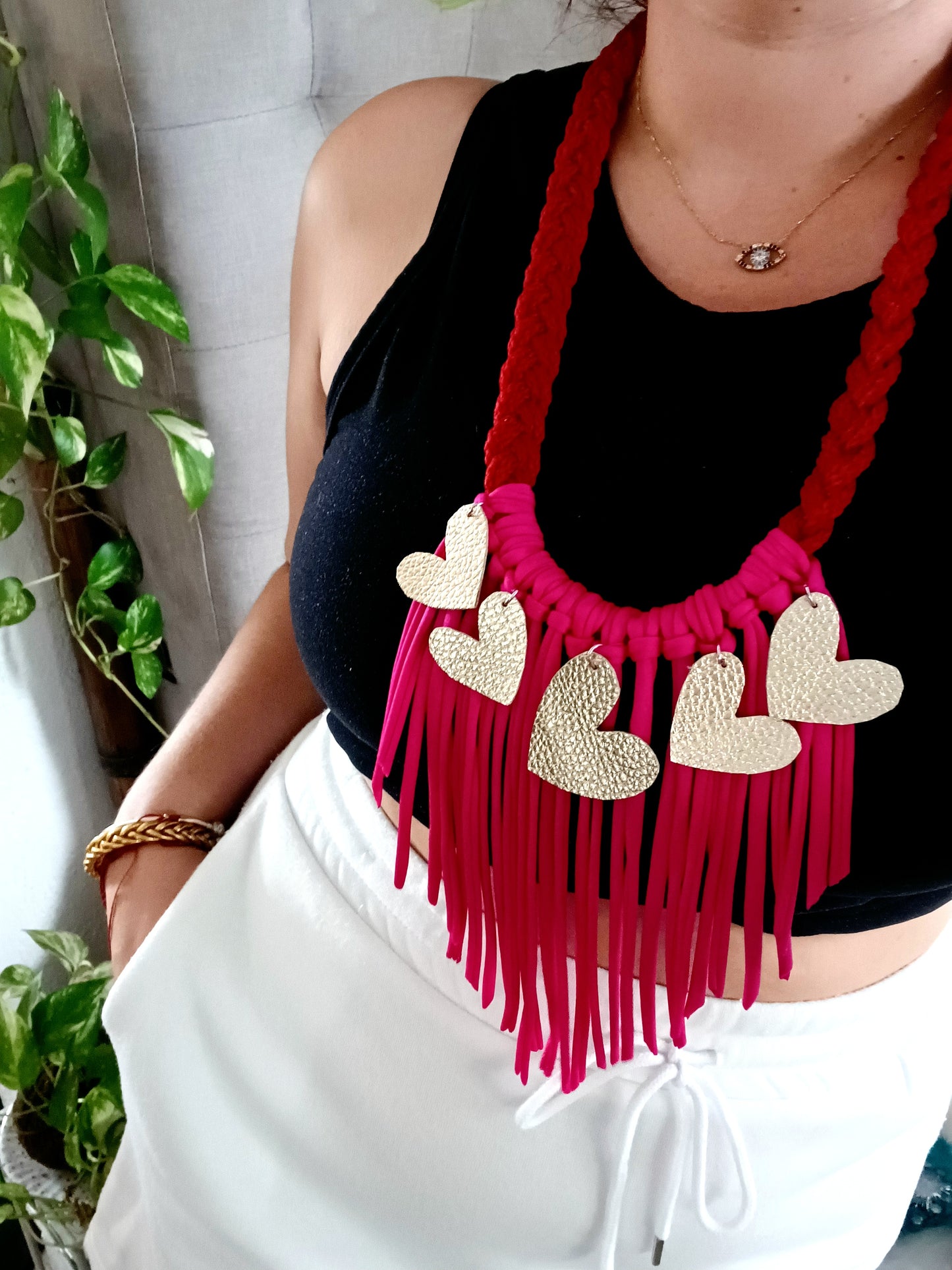 Hearts fringes Necklace