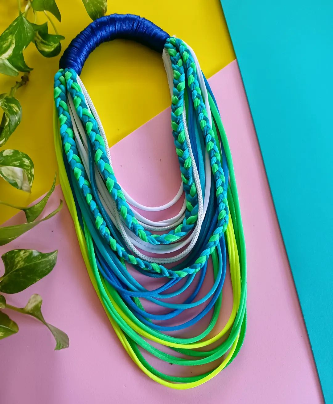 Aqua Green Boho Necklace