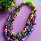 Multi color knots necklace